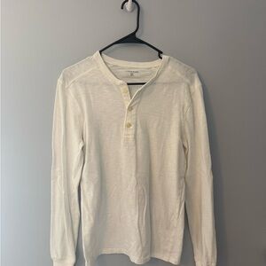 J. Crew Cream Long Sleeve Henley Shirt